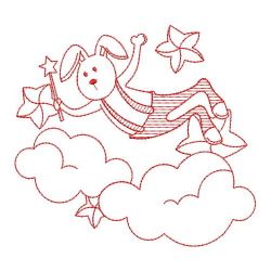 Redwork Over the Cloud 4 06(Lg) machine embroidery designs