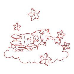 Redwork Over the Cloud 4 07(Lg) machine embroidery designs