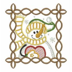 Vintage Cute Snowman 06 machine embroidery designs