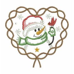 Vintage Cute Snowman 08 machine embroidery designs