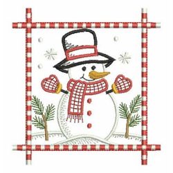 Vintage Cute Snowman 2 machine embroidery designs