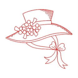 Redwork Victorian Hats 01 machine embroidery designs