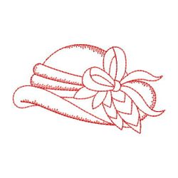 Redwork Victorian Hats 02 machine embroidery designs