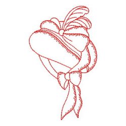 Redwork Victorian Hats 04 machine embroidery designs