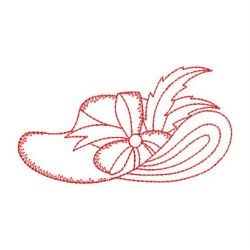 Redwork Victorian Hats 06 machine embroidery designs