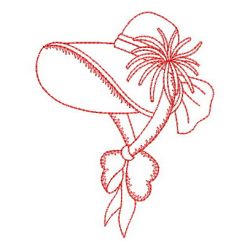 Redwork Victorian Hats 07 machine embroidery designs