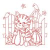 Redwork Kitten 03(Lg)