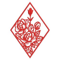 Redwork Month of Floral 08(Lg) machine embroidery designs