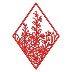 Redwork Month of Floral 10(Sm) machine embroidery designs