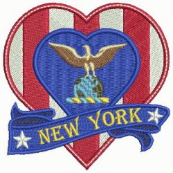 Patriotic US States Heart 4 machine embroidery designs