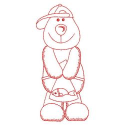 Redwork Summer Bears(Md) machine embroidery designs