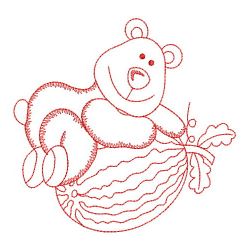 Redwork Summer Bears 04(Md) machine embroidery designs