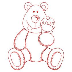 Redwork Summer Bears 06(Lg) machine embroidery designs