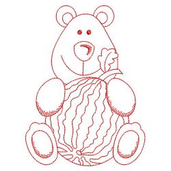 Redwork Summer Bears 08(Sm) machine embroidery designs