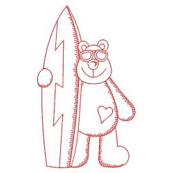 Redwork Summer Bears 10(Md) machine embroidery designs