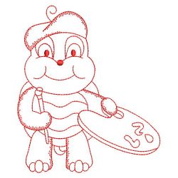 Redwork Cute Turtle(Lg) machine embroidery designs