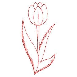 Redwork Tulip 01(Md) machine embroidery designs