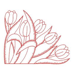 Redwork Tulip 02(Md) machine embroidery designs