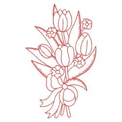 Redwork Tulip 05(Md) machine embroidery designs