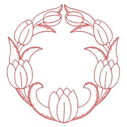 Redwork Tulip 10(Lg) machine embroidery designs