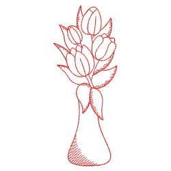 Redwork Tulip 11(Lg) machine embroidery designs