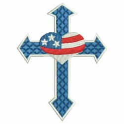 Patriotic Cross 03 machine embroidery designs