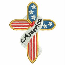 Patriotic Cross 04 machine embroidery designs