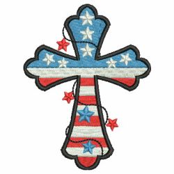 Patriotic Cross 05 machine embroidery designs