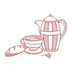 Redwork Country Tea Time 02(Md) machine embroidery designs