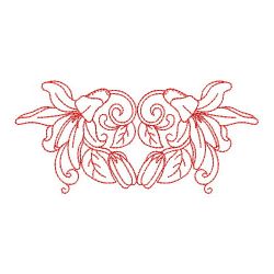 Redwork Lily 05(Sm) machine embroidery designs