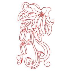 Redwork Lily 07(Lg) machine embroidery designs