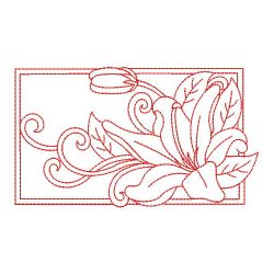 Redwork Lily 09(Md) machine embroidery designs