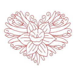 Redwork Daffodils 08(Lg) machine embroidery designs