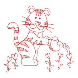 Redwork Baby Tiger 02(Lg) machine embroidery designs