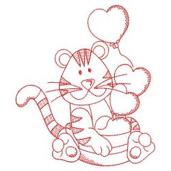 Redwork Baby Tiger 06(Md) machine embroidery designs