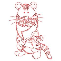 Redwork Baby Tiger 07(Sm) machine embroidery designs