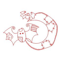 Redwork Crafty Halloween 03(Sm) machine embroidery designs