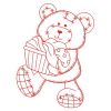 Redwork Sewing Bear 04(Lg)