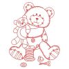 Redwork Sewing Bear 06(Lg)