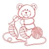 Redwork Sewing Bear 07(Lg)