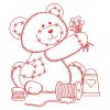 Redwork Sewing Bear 09(Lg)