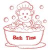 Redwork Bath Time Cuties 06(Lg)