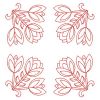 Redwork Art Nouveau Blooms 14(Lg)