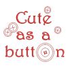 Redwork Cute As A Button 14(Lg)