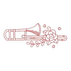 Redwork Flower Musical Instruments 10(Md)